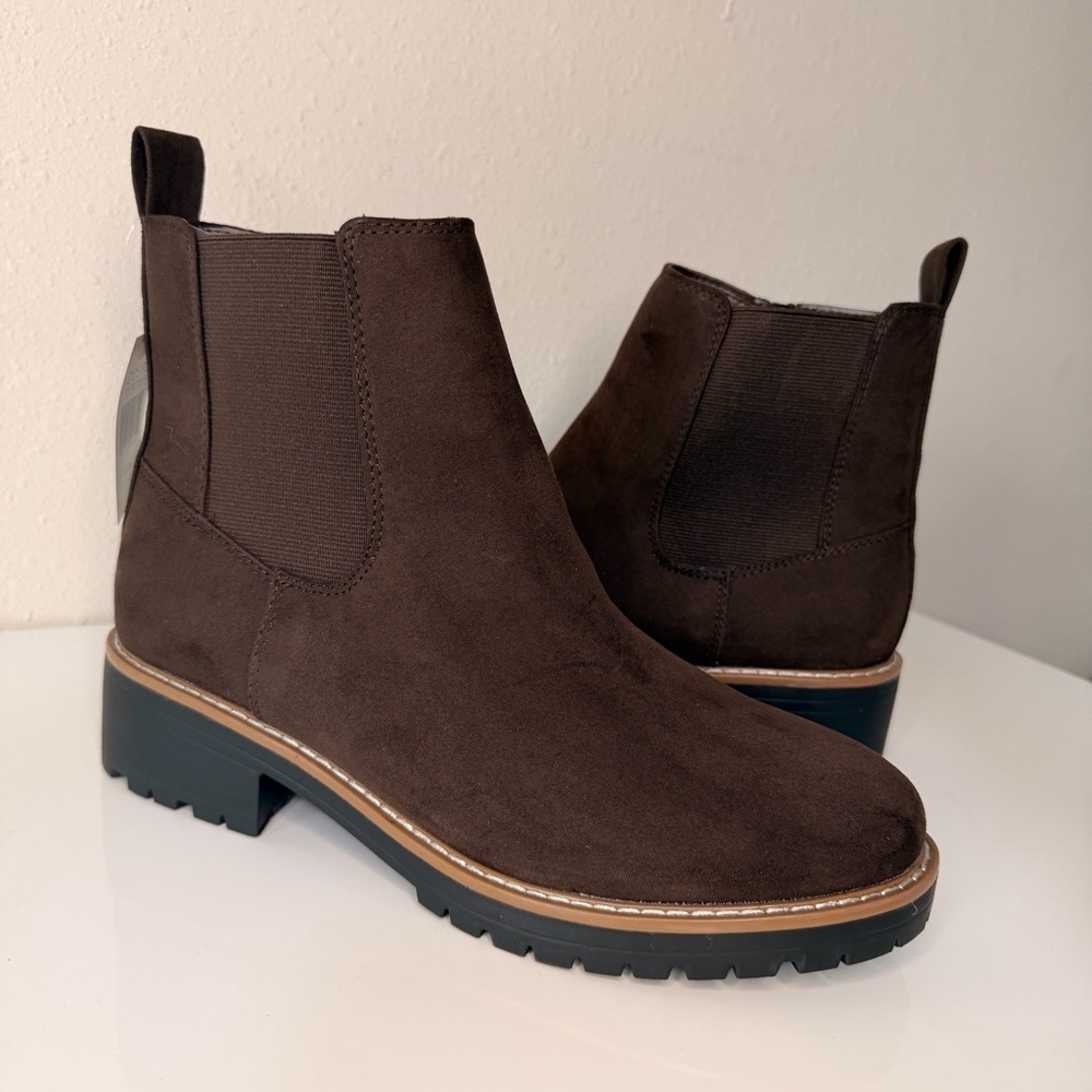 Kensie Dark Brown Ankle Booties - Picture 1 of 9
